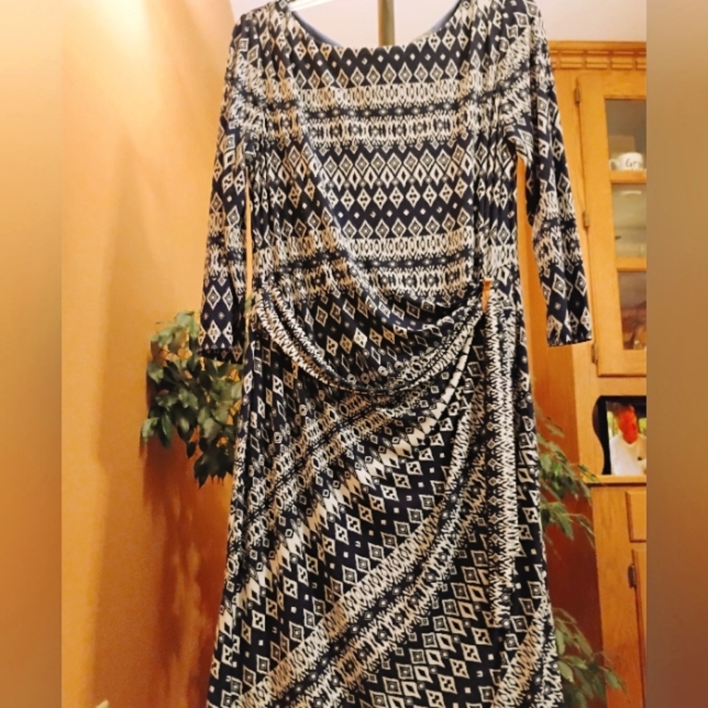 Beautiful silky shades of blue comfortable dress